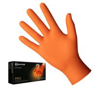 Mercator POWERGRIP, guanti in nitrile, senza polvere, arancione, taglia: XL - 50 pezzi