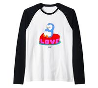 Merce Ufficiale Pudgy Penguins | Tutto sull'amore | Pengu Maglia con Maniche Raglan