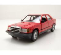 BBurago Modellino auto diecast Mercedes Benz 190E 1984 Scala 1/24 Rosso BU21103R