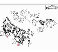 MERCEDES 4x CLIP A SCATTO FISSAGGIO INSONORIZZATE VANO MOTORE OEM 0019881381