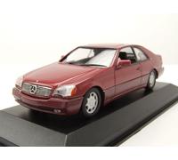 Mercedes Benz 600 Sec Coupe Red Metallic 1992 1:43 Model MINICHAMPS
