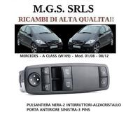 MERCEDES-A-CLASS (W169)(09/04-08/12)PULSANTIERA NERA-2 INTERRUTTORI-ALZACRISTALL