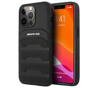 Mercedes AMG, Custodia per iPhone 14 Pro Max Antishock Debossed Lines, Nero