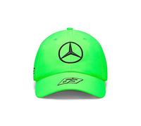 Mercedes AMG Petronas Formula One Team - Cappello da pilota George Russell, 2023, verde fluo, unisex, taglia unica, Verde fluorescente, Taglia unica