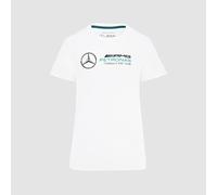 Mercedes AMG Petronas Formula One Team - Merchandising ufficiale Formula 1 - Maglietta da donna con logo grande, colore: Bianco - L