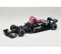 MINICHAMPS SCALA 1:18 MODELLINO AUTO F1 MERCEDES LEWIS HAMILTON INGHILTERRA 2021