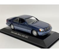 Mercedes Benz 600 Sec C140 1992 Blu Metallico 1:43 Maxichamps 940032600