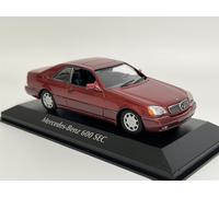 Mercedes Benz 600 Sec C140 1992 Rosso Metallico 1:43 Maxichamps 940032601