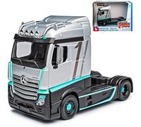 Mercedes-Benz Actros Gigaspace Argento Nero Formula 1 Design 4a generazione dal 2011 1/43 Burago Modello Auto
