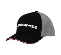 Mercedes Benz AMG Originale Uomo Base Berretto Nero/Bianco Regolabile Nuovo