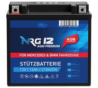 Mercedes Benz BMW Batteria di Supporto 12V 12Ah NRG Premium AGM A2115410001 6...