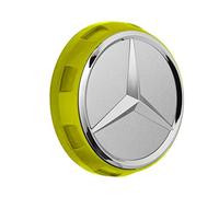 Mercedes-Benz Collection AMG - Copertura per mozzo ruota | design con chiusura centralizzata, colore: Giallo