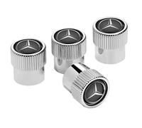 Mercedes-Benz Collection - Tappo per valvola | set da 4 pezzi | plastica cromata, nero