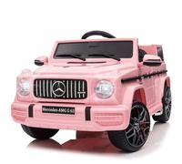 Mercedes-Benz G63 Auto elettrica per bambini, 12V veicolo elettrico per bambini, auto elettrica a 2 porte con telecomando 2.4G, MP3, musica, luci LED, regalo per bambini e bambine，Rosa