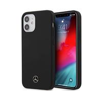 Mercedes-Benz MEHCP12SSILBK - Custodia in silicone per iPhone 12 Mini da 5,4", colore: Nero
