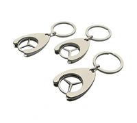 Mercedes-Benz Original - Llavero con moneda para el carro de la compra, 3 unidades