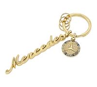 Mercedes-Benz Portachiavi | Mercedes Classic | Oro / Blu | Acciaio inossidabile