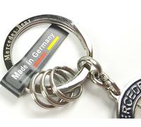 Mercedes-Benz Portachiavi " Stuttgart/Stoccarda " Acciaio Inox Cromo Blu