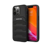 AMG Custodia rigida in pelle AMHCP14XGSEBK per iPhone 14 Pro Max 6,7 Nero linee in rilievo