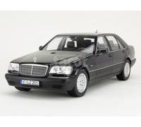 Norev Modellino auto Mercedes S600 S-Class W140 1997 1:18 Nero Obsidiano Metallico