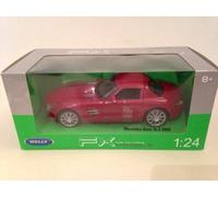 Mercedes Benz SLS AMG Rosso 1:24 Scala Welly 24025R Nuovo
