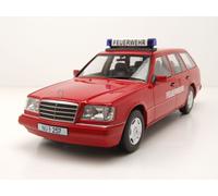 Mercedes Classe Modello T Familiare S124 Pompieri 1995 Rosso Modellino Auto 1:18