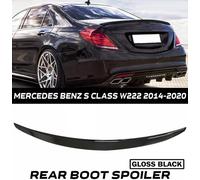 Mercedes CLASSE S W222 Posteriore Nero Lucido Stivale Tronco Aletta Spoiler Ali