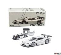 MERCEDES CLK GTR AMG Stradale 1:64 Die Cast Pop Race PR64-158 New Nuovo