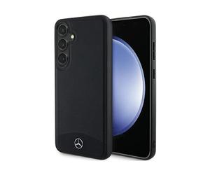 Mercedes cover in pelle testurizzata e liscia MagSafe nero - Galaxy S24