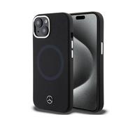 Mercedes Cover Silicone Bicolore MagSafe Nero - iPhone 15