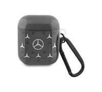 Mercedes MEA28DPMGS Custodia per AirPods 1/2 Cover Nero Large Star Pattern