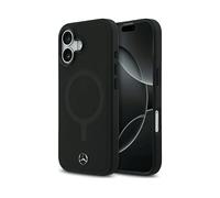 CG Mobile Custodia iPhone 17 Mercedes in vera pelle con logo in metallo MagSafe Nero