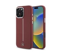 Custodia MagSafe in silicone Mercedes per iPhone 16 Pro Max, colore rosso