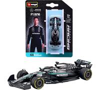 MERCEDES GEORGE RUSSELL 63 Modello Auto F1 AMG W16 2025 DieCast 1/64 9cm Bburago