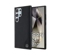Mercedes Leather Debossed Line MagSafe Hardcase MEHMS24L23RBGVK, Nero - Samsung Galaxy S24 Ultra S928