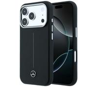 CG MOBILE Mercedes-Benz - Custodia in pelle per iPhone 17 Pro Max, compatibile con MagSafe, nero