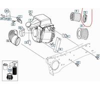 MERCEDES LKW ATEGO AXOR COPERCHIÒ COPERTURA FILTRO ARIA OEM A0020940706