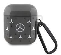 Mercedes MEA28DPMGS Custodia per AirPods 1/2 Cover Nero Large Star Pattern