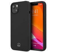 Mercedes MEHCP13SSILBK - Custodia in silicone per iPhone 13 Mini 5,4", colore: Nero
