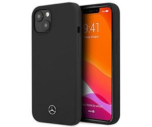 Mercedes MEHCP13SSILBK - Custodia in silicone per iPhone 13 Mini 5,4", colore: Nero