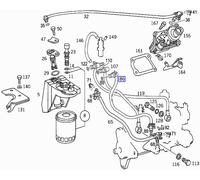 Mercedes OM606 Motore Filtro Gasolio Tubo Linea A6060700032 Nuovo Originale
