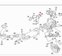 MERCEDES OM628/629 GUARNIZIONE METALLO CONDOTTA VALVOLA EGR OEM A6291421180