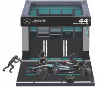 Mercedes PIT STOP F1 Diorama Hamilton Auto AMG W15 CAmbio Gomme 1/43 Bburago