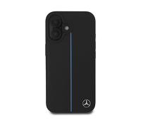 CG Mobile Custodia per iPhone 16 Mercedes – Antiurto, MagSafe – Pelle Blue Line nera