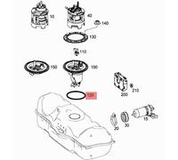 MERCEDES R171/172 SLK R230/231 SL W463 O-RING FILTRO CARBURANTE OEM A1714710279