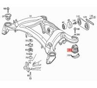 MERCEDES R171/172 SLK/SLC W209 SILENT BLOCK TRAVERSA SOSPENSIONE OEM A2033510142