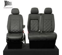 Mercedes Sprinter Anteriore Seat Cover Similpelle Misura (2006-2010) Nero