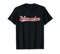 Mercedes Texas Deep South TX Vintage Varsity Distressed Maglietta