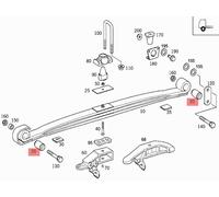 MERCEDES TRUCK LKW 656/950/655/958 Silent block molla anteriore OEM A0003223285