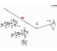 MERCEDES TRUCK LKW ACTROS CAVO TIRANTE APERTURA COFANO OEM A0007580093